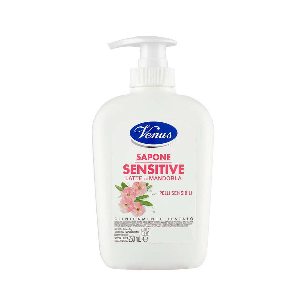 Venus Sapone Liquid Sensitive Milk Di Almond 250 Ml - Liquid Soap