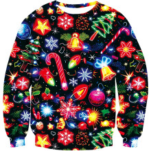 Pull de Noël Homme à Imprimé 3D Drôle Confortable Coloré XXL — chandail festif homme, tenue fete entreprise
