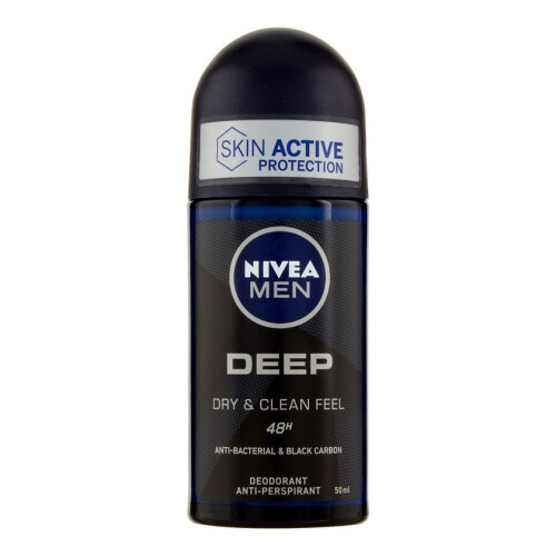 NIVEA Nivea Men Deep Deodorant Anti-Perspirant Roll On 50 ml - Roll-On Deodorant