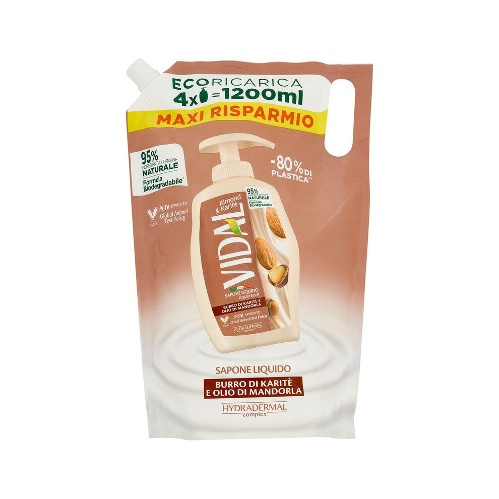 Vidal Sapone Liquid Ecoricarica Shea 1200 Ml - Liquid Soap