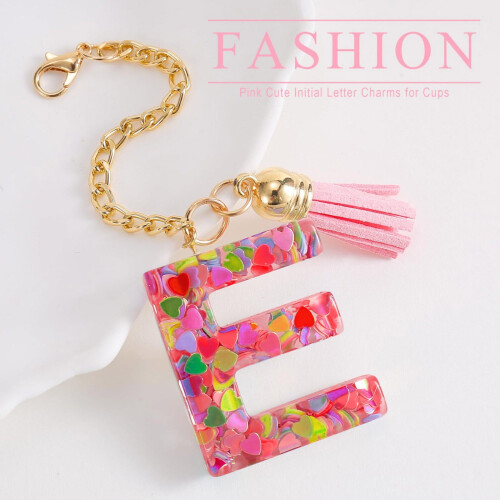 Personalized Initial Keychain for Tumbler with Heart-Shaped