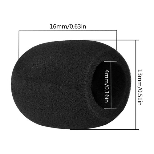 Couvre-micros en éponge largement appliqués, 5 pièces,-Noir 1