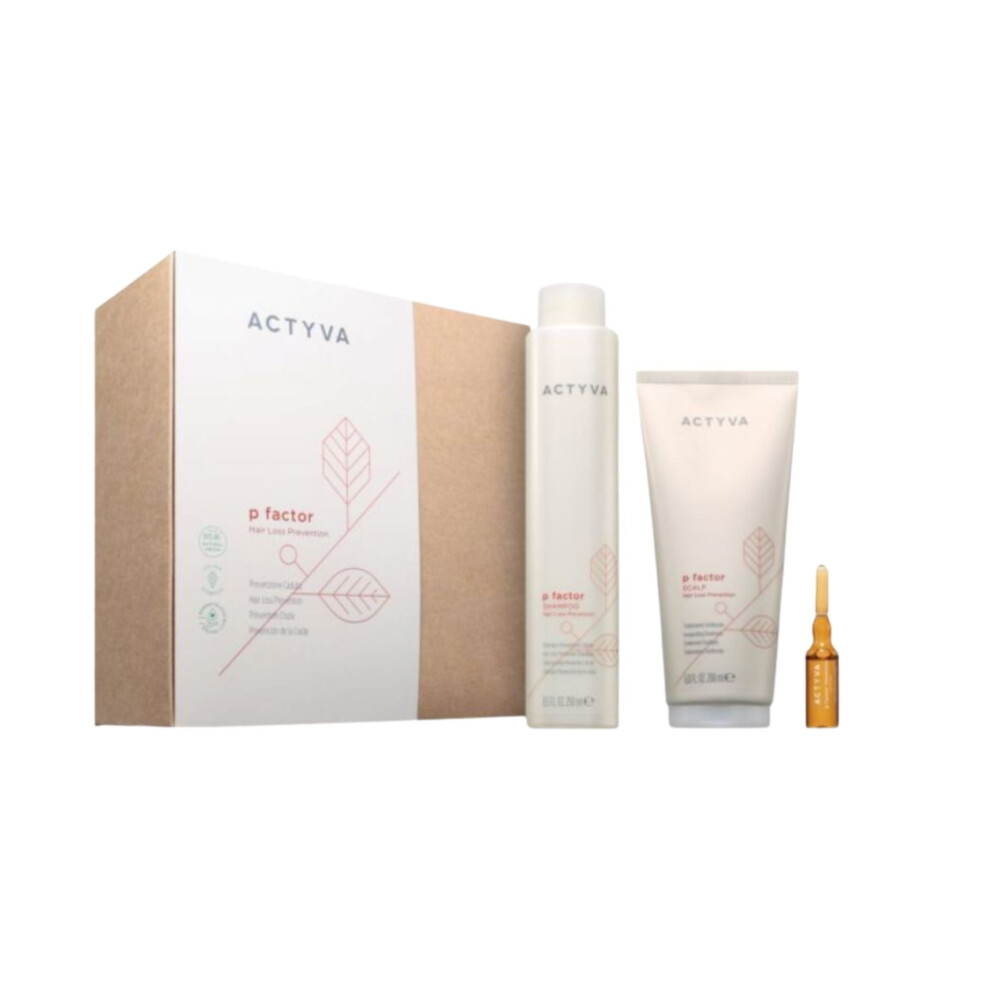 Kemon Actyva P Factor Kit Anti-Hair-Loss Shampoo 250 Ml Treatment 150 Ml Ampoules 24X6 Ml - Anti-Hair-Loss Set Treatment