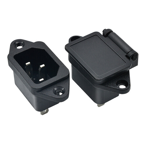 Prise d'entrée pour cordon d'alimentation mâle AC 250V 10A-B 1
