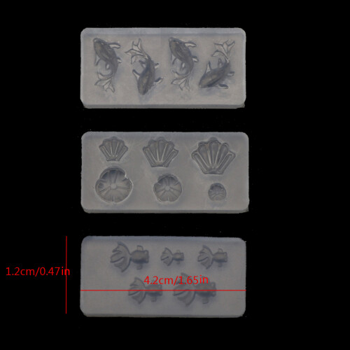 Moule de boucles d'oreilles en Silicone, Mini poisson-Blanc 1