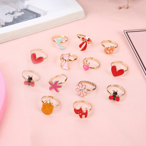 36 Teile/satz Cartoon Kinder Ringe Neuheit Einstellbare Finger 1