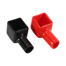 1 Pair Red+Black Car Battery Terminal Covers Insulation Caps Positive+Negative Prevent Alkali From Creeping Outward