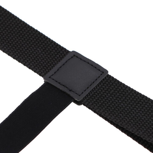 Elastischer Nylon-Taillengürtel für Herren und Damen mit-Schwarz 2