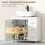 3 Tier Bathroom Vanity Cabinet, MDF Storage Unit, White 7