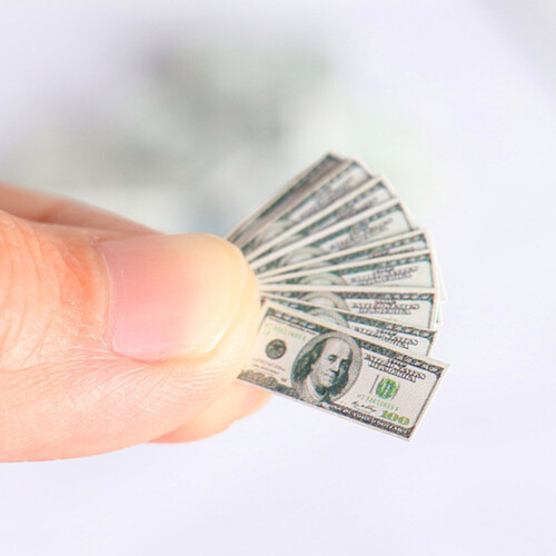Pocket Dollar Bills 100  Mini Model Bills Accessories Doll House 1