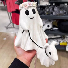 Halloween Resin Little  Walking Dog Ornaments Garden Decorations  Statue Decoration Medium