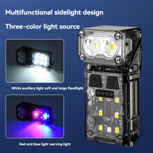 Rotatable Keychain Flashlight Sensor Headlight Type-C Rechargeable Work Light with Magnet Clip Camping Lantern