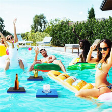 Foam Floating Beverage Rack Swimming Pool Tray Floating Portable Beverage Rack Swimming Pool Floating Drink Rack