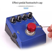 4Pcs Guitar Pedal Cap Aluminum Alloy Footswitch Topper for Enhanced Performance
