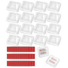 18 Pcs Cases with 60 Pcs Adhesive Double Sided Tape Acrylic Packaging Organizer for Home Salon Art