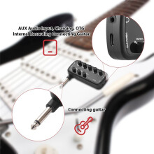 Guitar Amplifier Guitar Effects Portable Headphone Amplifier Plug and for Electric Guitar Musical Instrument