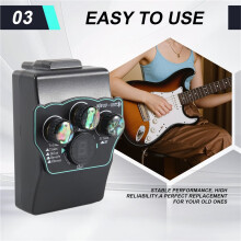Ginean UF-05T Guitar Resonance Pickup Built-in Reverb Chorus Delay Effect with Microphone Support Tuner Function