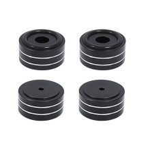 4PCS Speaker Isolation Stand Feet Aluminum Alloy Shock Absorbing Pads for Speakers CD Amplifier Black