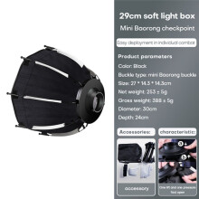 30cm Octagonal Softbox  Bowens Mount Quick Release Honeycomb Grid Softbox for ZU60 or M60 COB Fill Light Studio