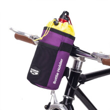 Mountain Bike Water Bottle Carrier Bag Cycling Handlebar Kettle Pouch Bicycle Handlebar Bag Accessory for Riding Black