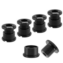 MUQZI 5Pcs Chainring Bolts Set 6.5mm Single Chainring Screws for Road and Mountain Bikes Black