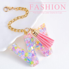 Personalized Initial Keychain Handle for Tumbler with