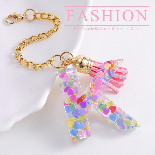 Personalized Initial Keychain Handle for Tumbler with