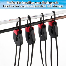 10 Pcs Adjustable Fishing Quick Rod Ties Stretchy Wrap Pole Straps Fishing Rod Bungee Ties for Rod Fly Rods