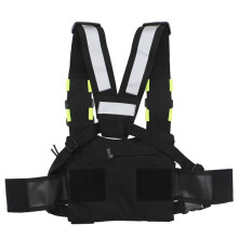 Walkie Talkies Front Pack Pouch Case Radio Shoulder Holster Radio Reflective Chest Harness Bag for UV5R 888s Green