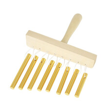 Handheld 8 Note Chime with Mallet for Ornament Professional Stage Wind Chimes Musical Percussion Instruments Gold