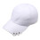 Low Profile Cotton Baseball Cap Solid Color Sunscreen-White 1