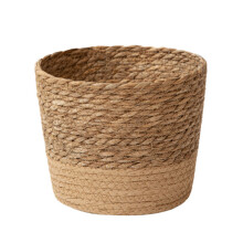 Stro Weven Bloem Plant Mand Gras Planter Binnen Buiten Tuin Pot-S