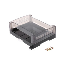 Transparante Plc Abs Plastic China Behuizing-Grijs 125x90x40mm