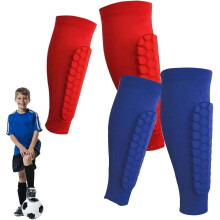 Kids Shin Guards with Honeycomb Pads, Lightweight Calf