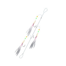 Glow Fish String Hook Angelköderhaken für Salzwasser Sabiki-Weiß