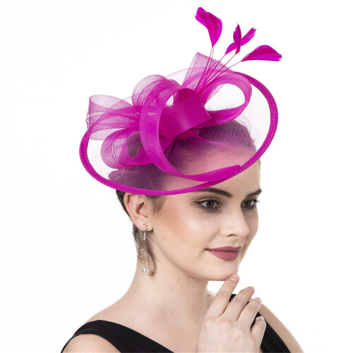 Postiche de mariage de bal pour dames avec des fleurs-Rose rouge