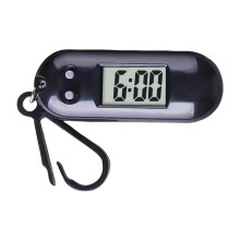 Practical LED Digital Keychain Pocket Watch Essential for-Black
