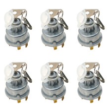 6X Universele Contactschakelaar voor Tractorinstallaties met Sleutels Ontstekingsstarter voor 128SA Massey Ferguson 30 275 Case JCB 35670