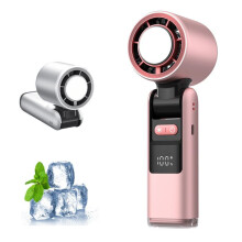 Draagbare, opvouwbare turboventilator met 100 snelheidsinstellingen, led-display, snelle miniventilator voor op reis, op kantoor, tijdens he
