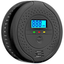 Koolmonoxidemelder met hoorbaar en visueel alarm, realtime digitaal display, huisveiligheid, wit