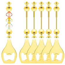 6Pcs Beadable Beer Opener Reusable Bottle Opener Decorative Beaded Bottle Opener for Bartenders DIY Bead Bottle Opener