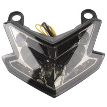 Fanale Posteriore per Moto A LED con Indicatore di Direzione, Luce Freno, Luce Posteriore per Z125 2013-2022 Z800 ZX6R 2013-2016, B