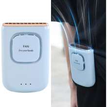 Draagbare clipventilator, handsfree, 4,5 tot 25 uur batterijduur, oplaadbaar via Type-C, compacte persoonlijke koelventilator