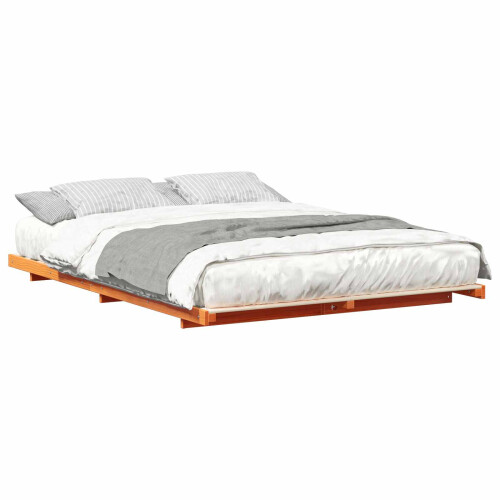 VidaXL vidaXL Bed Frame Wax Brown 150 x 200 cm Solid Pine Wood 1