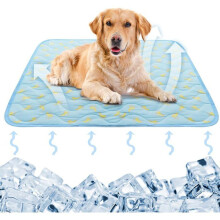 Alfombrilla refrescante para mascotas, 70 x 55 cm, antideslizante, lavable, suave, apta para conejos, diseño de plátano.