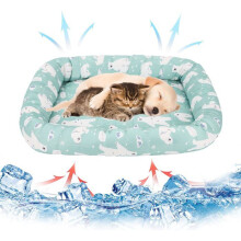 Alfombrilla refrigerante autoenfriadora para mascotas, almohadilla de hielo no tóxica para perros y gatos, cama transpirable de verano para