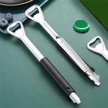 Adjustable Jar Can Opener, Multifunctional Stainless Steel Can Opener with Jar Gripper, Comfortable Grip Jar Lid Opener