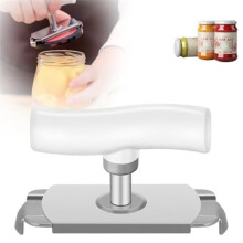 JarOpener for Weak Hands Easy Open Adjustable Grip , Stainless Steel Can Opener Bottle Tin Cap for Seniors B