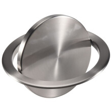 Kitchen Flap Lid Stainless Steel Flush Recessed Built-In Balance Flap Cover Trash Bin Garbage Can Trash Lid Kitchen Counter Top Round