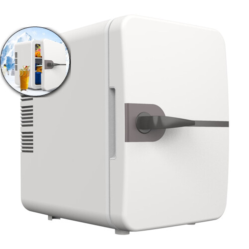 Compact portable mini fridge 6 L white